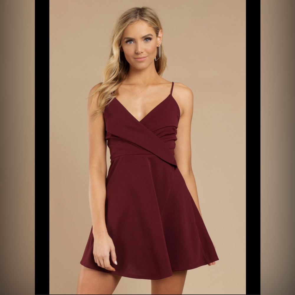 Wine colored skater dress